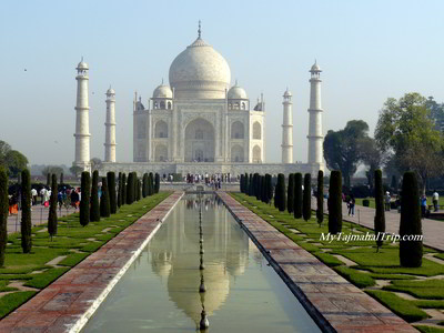 Taj Mahal - front view in the morning
