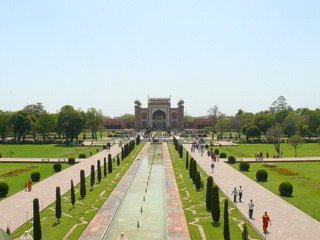 Taj mahal gardens - view from the mausoleum