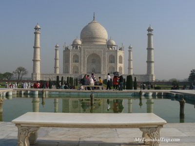 Taj mahal-royal bench